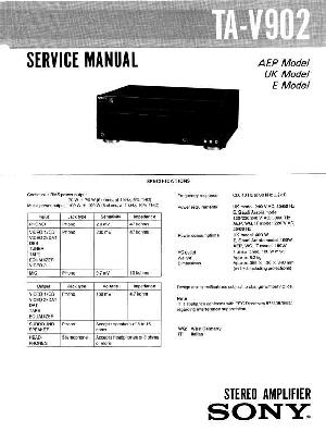 Сервисная инструкция Sony TA-V902 ― Manual-Shop.ru