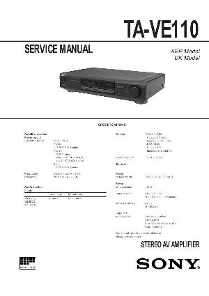 Сервисная инструкция Sony TA-VE110 ― Manual-Shop.ru