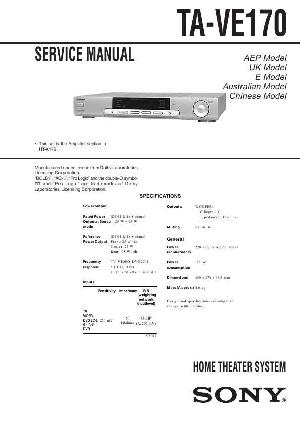Сервисная инструкция Sony TA-VE170 ― Manual-Shop.ru