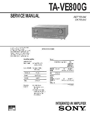 Сервисная инструкция Sony TA-VE800G ― Manual-Shop.ru