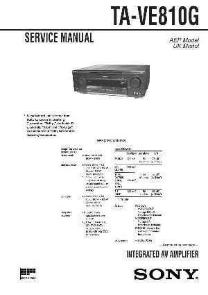 Сервисная инструкция Sony TA-VE810G ― Manual-Shop.ru