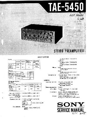 Сервисная инструкция Sony TAE-5450 ― Manual-Shop.ru