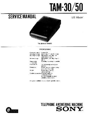 Сервисная инструкция Sony TAM-30, TAM-50 ― Manual-Shop.ru