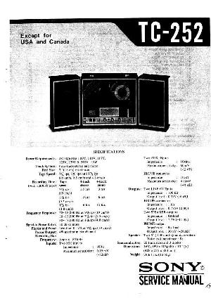 Сервисная инструкция Sony TC-252 ― Manual-Shop.ru