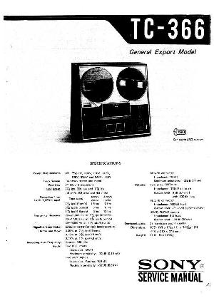 Сервисная инструкция Sony TC-366 ― Manual-Shop.ru