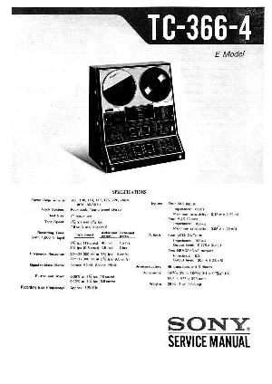 Сервисная инструкция Sony TC-366-4 ― Manual-Shop.ru
