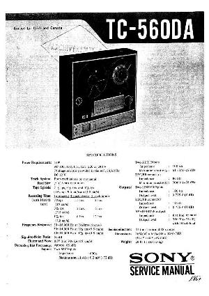 Сервисная инструкция Sony TC-560DA ― Manual-Shop.ru