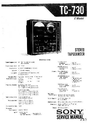Сервисная инструкция Sony TC-730 ― Manual-Shop.ru