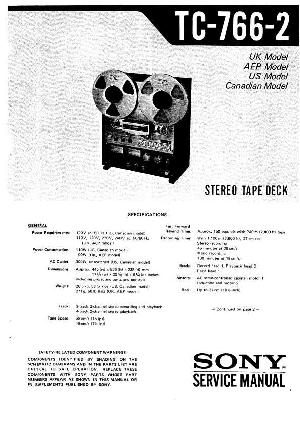 Сервисная инструкция Sony TC-766-2 ― Manual-Shop.ru