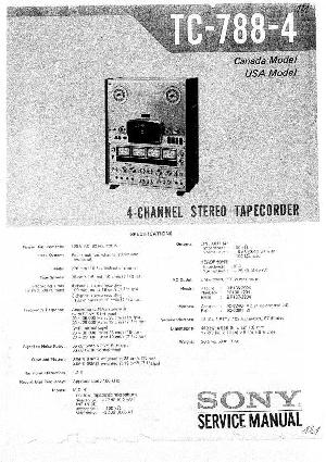 Сервисная инструкция Sony TC-788-4 ― Manual-Shop.ru