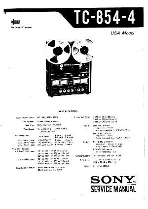 Сервисная инструкция Sony TC-854-4 ― Manual-Shop.ru