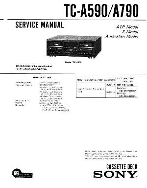 Сервисная инструкция Sony TC-A590, TC-A790 ― Manual-Shop.ru