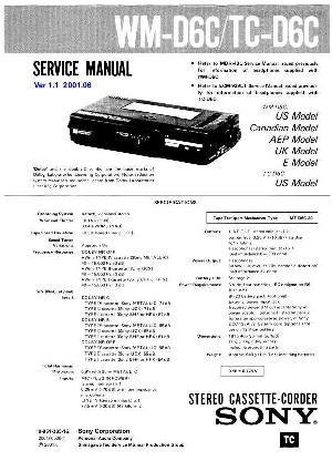 Сервисная инструкция Sony TC-D6C, WM-D6C ― Manual-Shop.ru