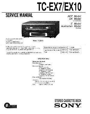 Сервисная инструкция Sony TC-EX7, TC-EX10 ― Manual-Shop.ru