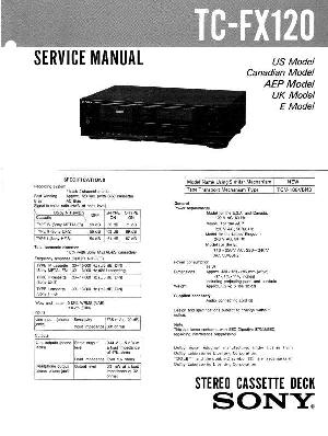Сервисная инструкция Sony TC-FX120 ― Manual-Shop.ru