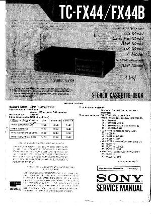 Сервисная инструкция Sony TC-FX44, TC-FX44B ― Manual-Shop.ru