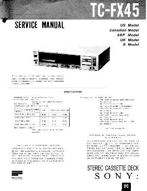 Сервисная инструкция Sony TC-FX45 ― Manual-Shop.ru