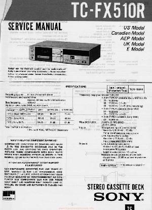 Сервисная инструкция Sony TC-FX510R ― Manual-Shop.ru
