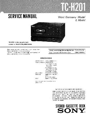 Сервисная инструкция Sony TC-H201 ― Manual-Shop.ru