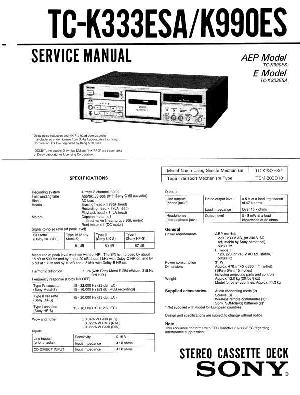 Сервисная инструкция Sony TC-K333ESA, TC-K990ES ― Manual-Shop.ru