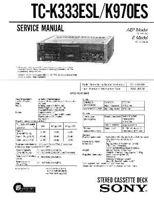 Сервисная инструкция Sony TC-K333ESL, TC-K970ES ― Manual-Shop.ru