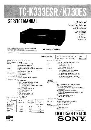 Сервисная инструкция Sony TC-K333ESR, TC-K730ES ― Manual-Shop.ru