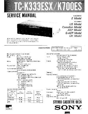 Сервисная инструкция Sony TC-K333ESX, TC-K700ES ― Manual-Shop.ru