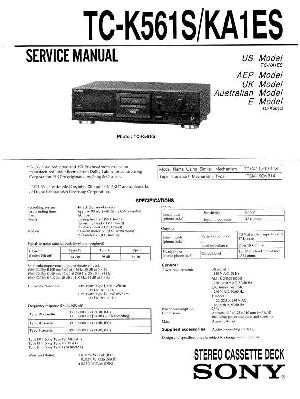 Сервисная инструкция Sony TC-K561S, TC-KA1ES ― Manual-Shop.ru