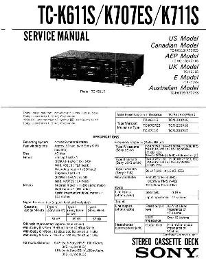 Сервисная инструкция Sony TC-K611S, TC-K707ES, TC-K711S ― Manual-Shop.ru