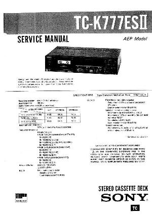 Сервисная инструкция Sony TC-K777ESII ― Manual-Shop.ru