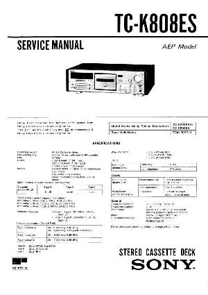 Сервисная инструкция Sony TC-K808ES ― Manual-Shop.ru