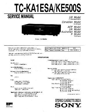 Сервисная инструкция Sony TC-KA1ESA-KE500S ― Manual-Shop.ru