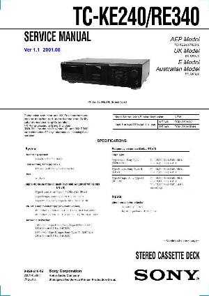 Сервисная инструкция Sony TC-KE240, TC-RE340 ― Manual-Shop.ru