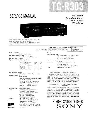 Сервисная инструкция Sony TC-R303 ― Manual-Shop.ru