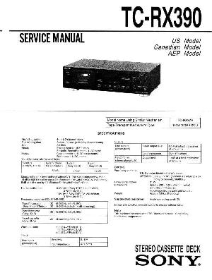 Сервисная инструкция Sony TC-RX390 ― Manual-Shop.ru