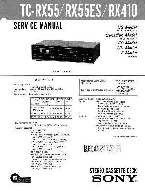 Сервисная инструкция Sony TC-RX55, TC-R55ES, TC-R410 ― Manual-Shop.ru