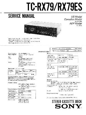 Сервисная инструкция Sony TC-RX79, TC-RX79ES ― Manual-Shop.ru