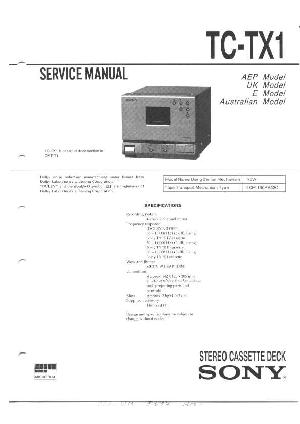 Сервисная инструкция Sony TC-TX1 ― Manual-Shop.ru