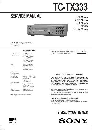 Сервисная инструкция Sony TC-TX333 ― Manual-Shop.ru