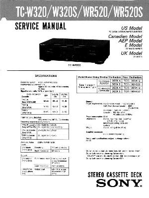 Сервисная инструкция Sony TC-W320, TC-WR520 ― Manual-Shop.ru