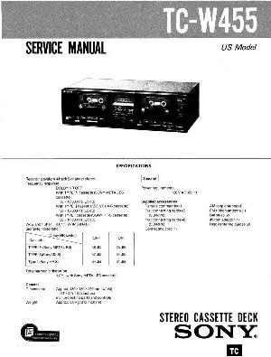 Service manual Sony TC-W455 ― Manual-Shop.ru