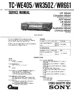 Сервисная инструкция Sony TC-WE405, TC-WR350Z, TC-WR661 ― Manual-Shop.ru