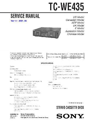 Сервисная инструкция Sony TC-WE435 ― Manual-Shop.ru