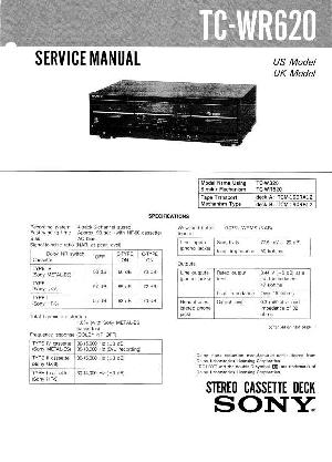 Service manual Sony TC-WR620 ― Manual-Shop.ru