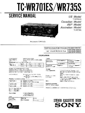 Сервисная инструкция Sony TC-WR701ES, TC-WR735S ― Manual-Shop.ru