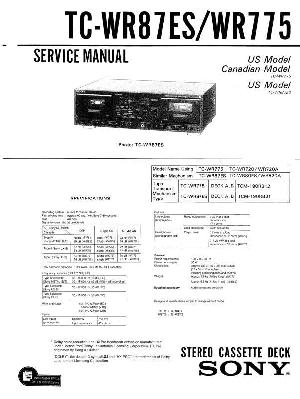 Сервисная инструкция Sony TC-WR87ES, TC-WR775 ― Manual-Shop.ru