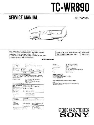 Сервисная инструкция Sony TC-WR890 ― Manual-Shop.ru