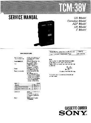 Сервисная инструкция Sony TCM-38V ― Manual-Shop.ru