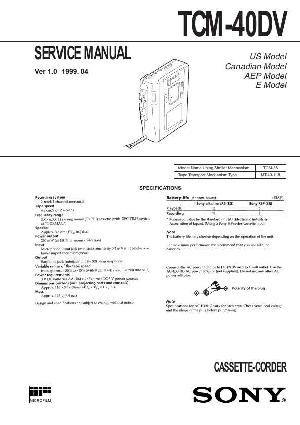 Сервисная инструкция Sony TCM-40DV ― Manual-Shop.ru