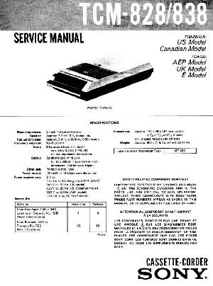 Сервисная инструкция Sony TCM-828, TCM-838 ― Manual-Shop.ru